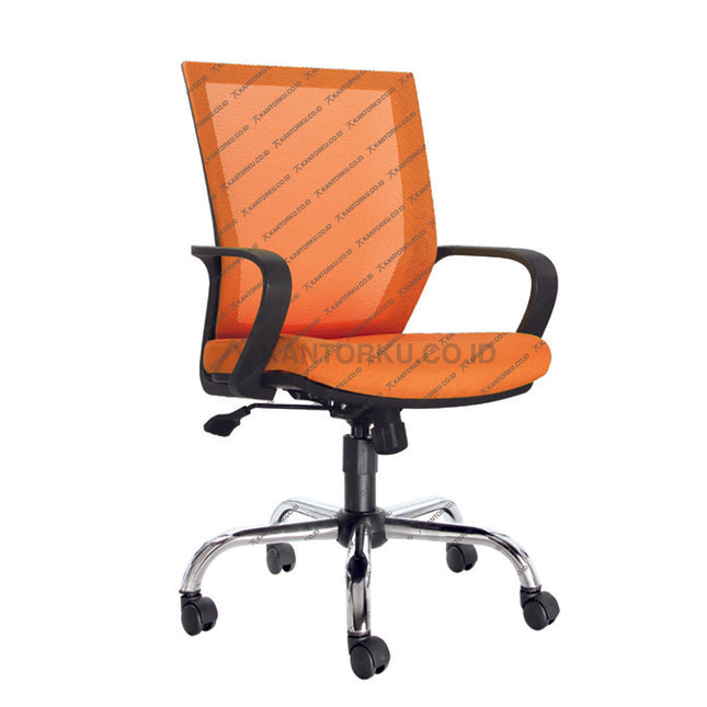 Kursi Kantor Ergonomis dengan Sentuhan Minimalis - Kursi kerja - Kursi Staff - Kursi Karyawan - kursi dengan roda, sandaran lengan, dan tuas hidrolik