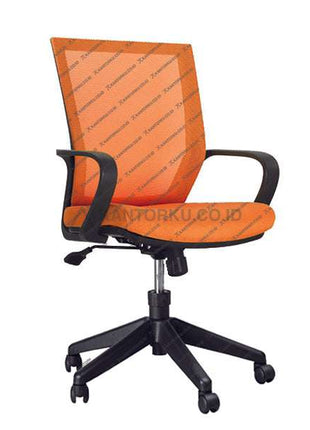 Kursi Kantor Ergonomis dengan Sentuhan Minimalis - Kursi kerja - Kursi Staff - Kursi Karyawan - kursi dengan roda, sandaran lengan, dan tuas hidrolik