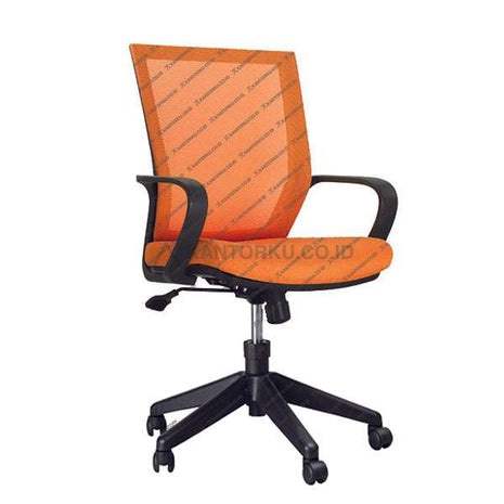 Kursi Kantor Ergonomis dengan Sentuhan Minimalis - Kursi kerja - Kursi Staff - Kursi Karyawan - kursi dengan roda, sandaran lengan, dan tuas hidrolik