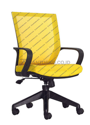 Kursi Kantor Ergonomis dengan Sentuhan Minimalis - Kursi kerja - Kursi Staff - Kursi Karyawan - kursi dengan roda, sandaran lengan, dan tuas hidrolik