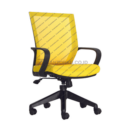 Kursi Kantor Ergonomis dengan Sentuhan Minimalis - Kursi kerja - Kursi Staff - Kursi Karyawan - kursi dengan roda, sandaran lengan, dan tuas hidrolik