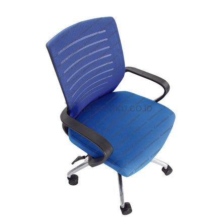 Kursi Kantor Ergonomis dengan Sentuhan Minimalis - Kursi kerja - Kursi Staff - Kursi Karyawan - kursi dengan roda, sandaran lengan, dan tuas hidrolik