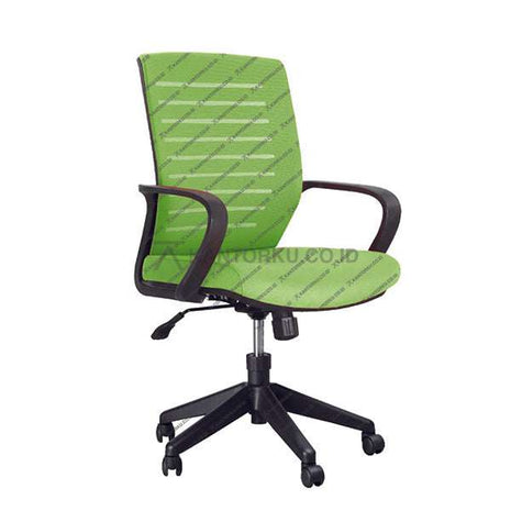 Kursi Kantor Ergonomis - Kursi Kerja desain Minimalis - Ecos SKM 3903 - Kursi Staff - Kursi Karyawan - kursi dengan roda, sandaran lengan, dan tuas hidrolik