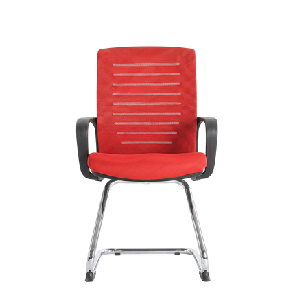 kursi hadap Ecos SKM 3905 A mesh kaki cantilever aluminium chrome