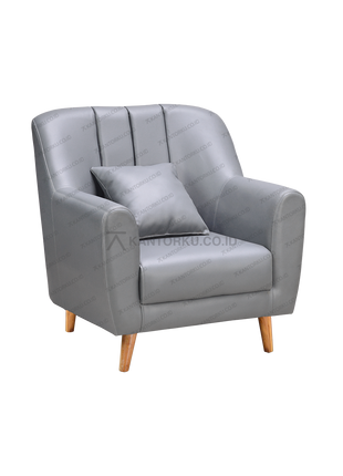 Sofa single Harold Clevano dengan sandaran bertekstur elegan – kantorku.co.id