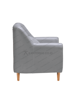 Kursi santai Clevano 1 Seater dengan kaki kayu kokoh – kantorkudotcodotid