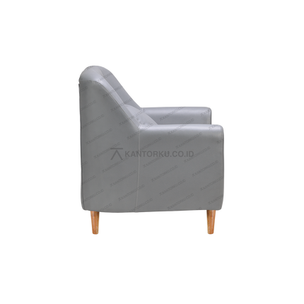 Kursi santai Clevano 1 Seater dengan kaki kayu kokoh – kantorkudotcodotid