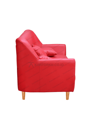 Sofa 3 Seater modern dengan kaki kayu kokoh – kantorkudotcodotid