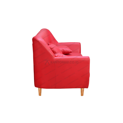 Sofa 3 Seater modern dengan kaki kayu kokoh – kantorkudotcodotid