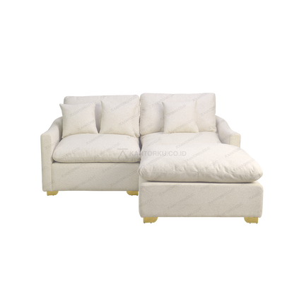 Sofa L Luna Premium desain minimalis modern untuk ruang tamu elegan - Tersedia di Kantorku.co.id