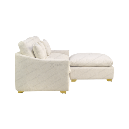 Sofa L Luna Premium dengan bantalan empuk dan sandaran nyaman - Tersedia di Kantorku