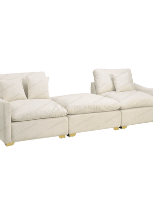 Sofa L Luna Premium dengan desain mewah dan dudukan empuk - Tersedia di Kantorku.co.id