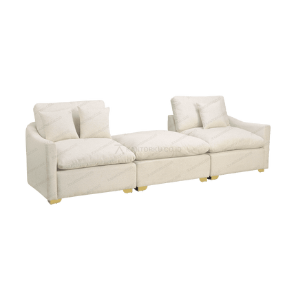 Sofa L Luna Premium dengan desain mewah dan dudukan empuk - Tersedia di Kantorku.co.id