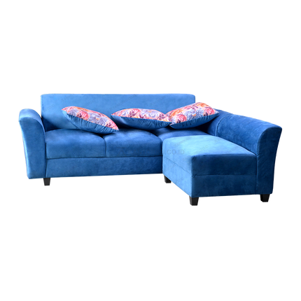 sofa sudut L jakarta bahan suede lembut dan nyaman Tersedia di Kantorku