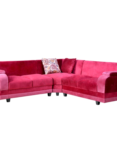 sofa L suede jakarta desain modern minimalis nyaman ruang keluarga Tersedia di Kantorku