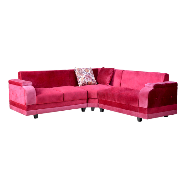 Sofa Tamu Santai OLC OLIV Suede Merah | Sofa L