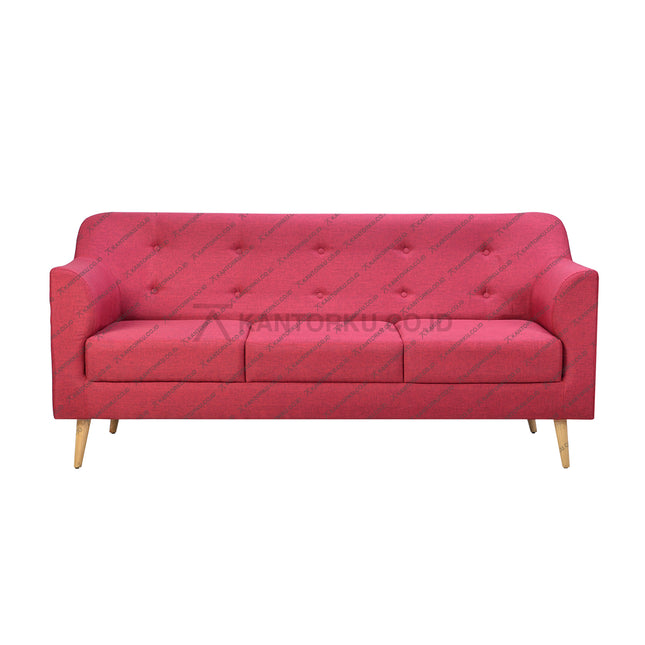 Sofa Retro by OLIV desain Scandinavian minimalis dengan kaki kayu mahoni elegan — kantorku