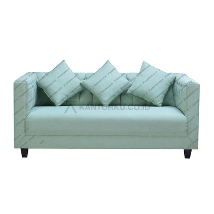 Sofa Turquoise bergaya mewah dengan nuansa pastel lembut dan tampilan modern klasik — kantorku.co.id