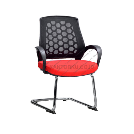 Kursi hadap Savello Spider VA chrome metal elegan – Kantorku