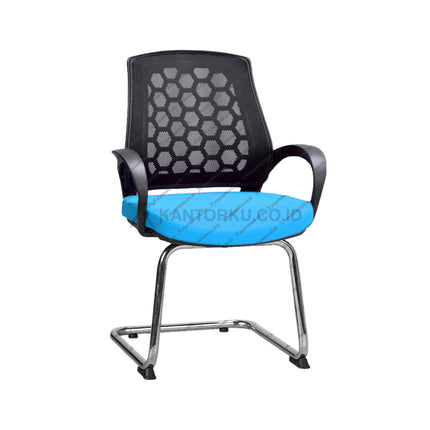 Kursi Savello Spider VA kaki cantilever chrome kuat – kantorkudotcodotid