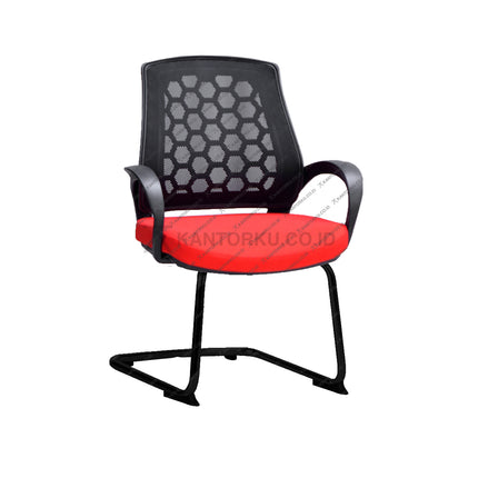 Kursi kerja Savello Spider V powder coating hitam modern – kantorku.co.id