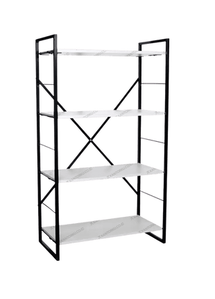 Rak besi Grey Rack M empat tingkat bergaya industrial – Kantorku