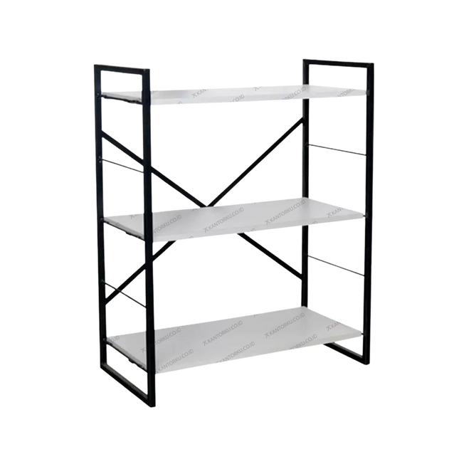 Rak besi Grey Rack S bergaya industrial modern – Kantorku