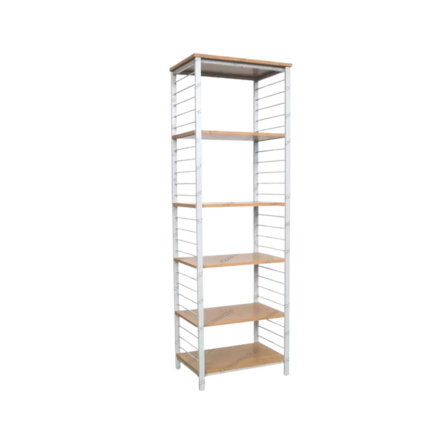 Rak besi Maple Rack L lima tingkat bergaya industrial – Kantorku