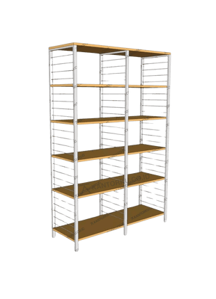Rak besi Maple Rack L HD lima tingkat kokoh – Kantorku