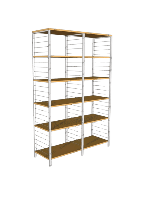 Rak besi Maple Rack L HD lima tingkat kokoh – Kantorku