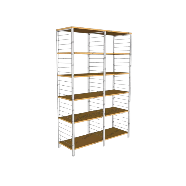 Rak besi Maple Rack L HD lima tingkat kokoh – Kantorku