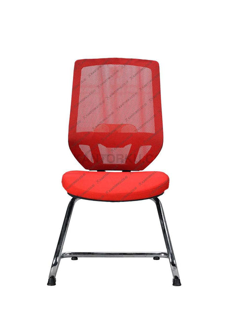 Kursi Hadap Savello Tiro VA ergonomis dengan kaki chrome metal elegan – Kantorku