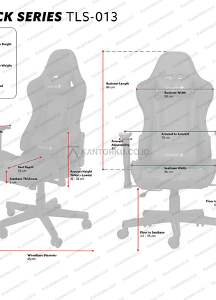 Kursi gaming elegan dan nyaman untuk ruang kerja modern – Tersedia di kantorku.co.id