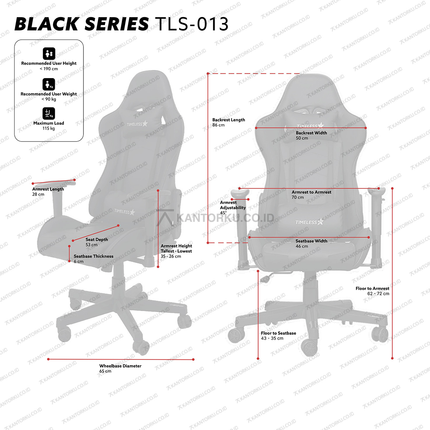 Kursi gaming elegan dan nyaman untuk ruang kerja modern – Tersedia di kantorku.co.id