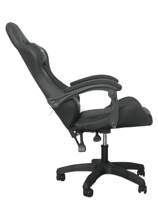 Kursi gaming hitam elegan dengan desain modern dan tangguh – Tersedia di kantorku.co.id