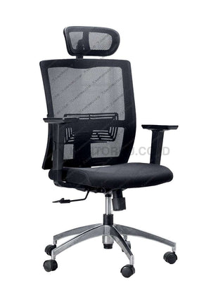Kursi kerja Ergotec TM 102 Y1 B ergonomis dengan sandaran kepala adjustable dan fitur tilting Kantorku.co.id
