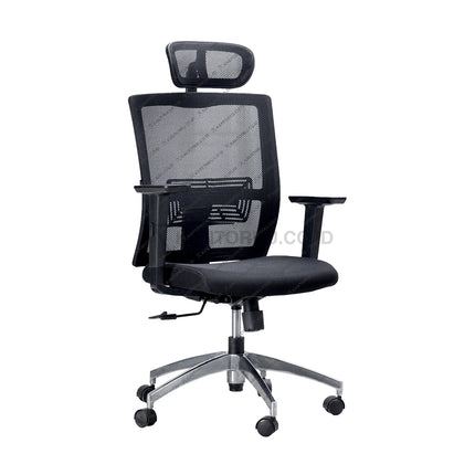 Kursi kerja Ergotec TM 102 Y1 B ergonomis dengan sandaran kepala adjustable dan fitur tilting Kantorku.co.id