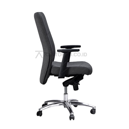 Kursi Kantor Ergonomis - Kursi Kerja desain Minimalis - Kursi Staff - Kursi Karyawan - kursi dengan roda , sandaran lengan, dan hidrolik - MORELLI - KANTORKU
