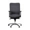 Gray office chair with black armrests on a white background Kursi Kantor Ergonomis - Kursi Kerja desain Minimalis - Kursi Staff - Kursi Karyawan - kursi dengan roda , sandaran lengan, dan hidrolik - MORELLI - KANTORKU