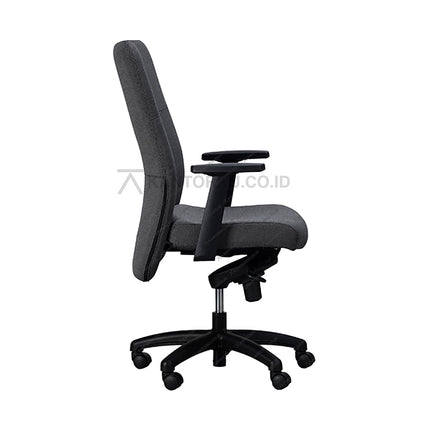 Kursi Kantor Ergonomis - Kursi Kerja desain Minimalis - Kursi Staff - Kursi Karyawan - kursi dengan roda , sandaran lengan, dan hidrolik - MORELLI - KANTORKU