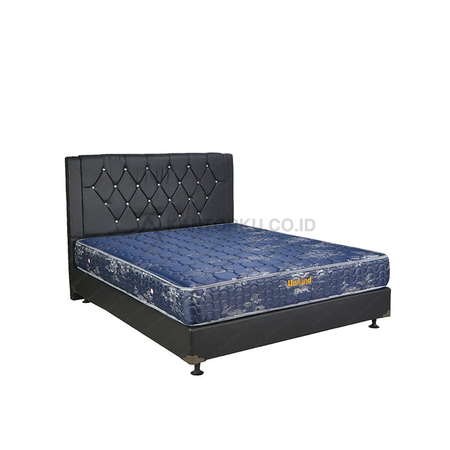 Springbed Uniland Oxford Set tampak atas dengan finishing rapi – kantorku