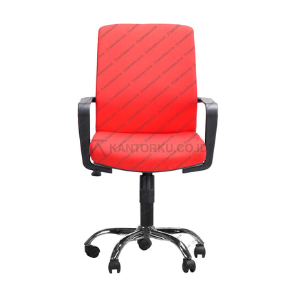 Kursi Manager Savello ergonomis dengan kaki chrome berkilau – Kantorku