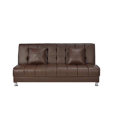 Sofabed Valencia minimalis elegan dengan fitur flat bed praktis — kantorkudotcodotid