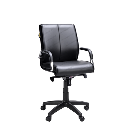 Kursi kantor Subaru Versa MC Leather dengan kulit asli dan HDT Heavy Duty Tilting Control.