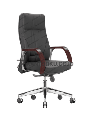 Ichiko Vianzo I S HDT kursi kerja premium dengan armrest kayu elegan — kantorku.co.id