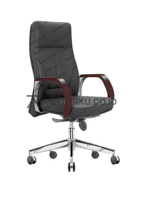 Ichiko Vianzo I S HDT kursi kerja premium dengan armrest kayu elegan — kantorku.co.id