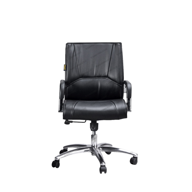 Kursi kantor Subaru Victory M Leather dengan kulit asli dan kaki nylon berkualitas.