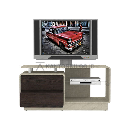 Rak TV Expo VR 7280 bentuk melengkung stylish dan kokoh – kantorkudotcodotid