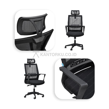 Kursi kantor Inco Vino I elegan dengan kombinasi kenyamanan dan desain inovatif – temukan di kantorku.co.id