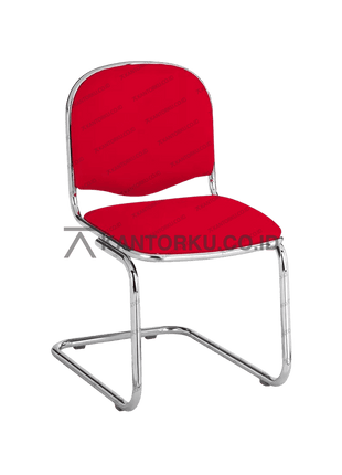 Kursi kantor tamu Chitose Vista N dengan rangka kaki sled L dan dudukan fabric kantorku.co.id